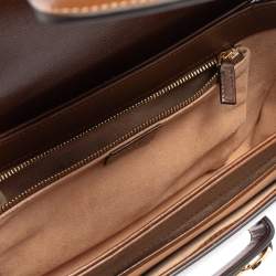 مملوكة مسبقًا Gucci Beige/Brown GG Supreme Canvas and Leather 1955 Horsebit Shoulder Bag