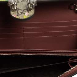 Pre Owned Gucci Beige GG Supreme Blooms Print Canvas Dionysus Wallet on Chain