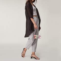 Pre Owned Gucci Beige GG Supreme Blooms Print Canvas Dionysus Wallet on Chain