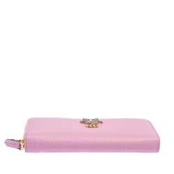 Pre Owned Gucci Pink GG Marmont Leather Limited Edition Bosco Zip Around Wallet