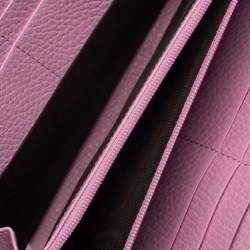 Pre Owned Gucci Pink GG Marmont Leather Limited Edition Bosco Zip Around Wallet