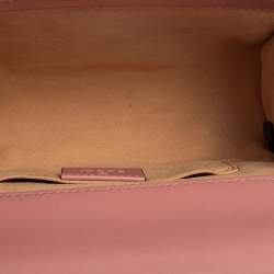 Pre Owned Gucci Pink Guccissima Leather Small Padlock Shoulder Bag