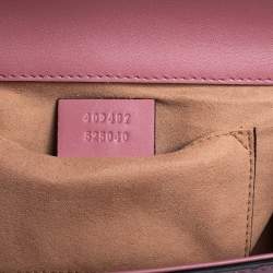 Pre Owned Gucci Pink Guccissima Leather Small Padlock Shoulder Bag