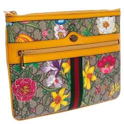 Gucci Multicolor Flora GG Supreme Ophidia Pouch 