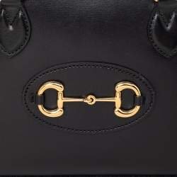 Pre Owned Gucci Black Leather Horsebit Shoulder Bag