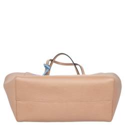 Pre Owned Gucci Beige/Blue Leather Swing Tote Bag