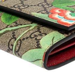 Pre Owned Gucci Multicolor GG Supreme Tian Continental Flap Wallet