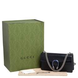 مملوكة مسبقًا Gucci Black Leather Small Dionysus Shoulder Bag