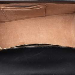 Pre Owned Gucci Black Leather Medium Sylvie Top Handle Bag