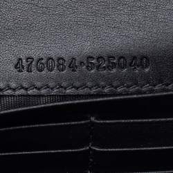 Pre Owned Gucci Black Leather Sylvie Continental Wallet