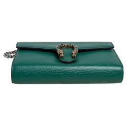 Gucci Green Leather Dionysus Wallet On Chain