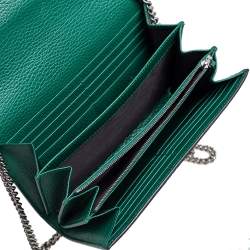 Gucci Green Leather Dionysus Wallet On Chain