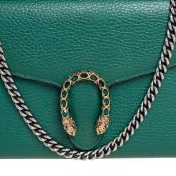 Gucci Green Leather Dionysus Wallet On Chain
