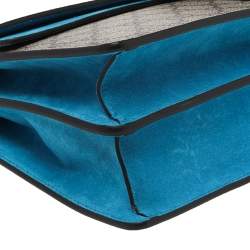 مملوكة مسبقًا حقيبة كتف غوتشي ديونيسوس سويدي وكانفاس سوبريم GG بيج / أزرق صغيرة