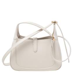Pre Owned Gucci White Leather Mini Jackie 1961 Shoulder Bag