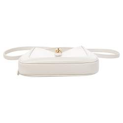 Pre Owned Gucci White Leather Mini Jackie 1961 Shoulder Bag