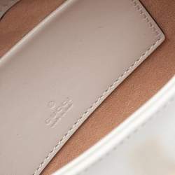 Pre Owned Gucci White Leather Mini Jackie 1961 Shoulder Bag