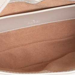 Pre Owned Gucci White Leather Mini Jackie 1961 Shoulder Bag