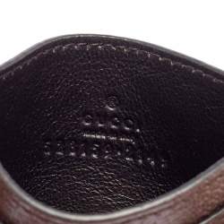 Pre Owned Gucci Beige/Ebony GG Supreme Coated Canvas and Leather Ophidia GG Card Holder