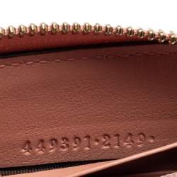Gucci Pink Microguccissima Leather Zip Around Wallet