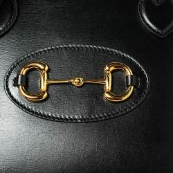 Gucci Black Leather Horsebit 1955 Satchel
