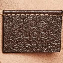 Pre Owned Gucci Beige Coated Canvas And Leather Ophidia Belt Bag