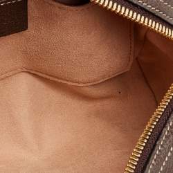 Pre Owned Gucci Beige Coated Canvas And Leather Ophidia Belt Bag