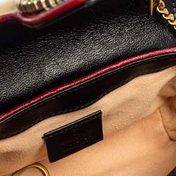 مملوكة مسبقًا حقيبة كروس غوتشي جلد ماتيلاس ثلاثي اللون سوبر ميني جي جي مارمونت تورشون