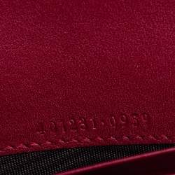 Pre Owned محفظة بسلسلة غوتشي ميني ديانيسوس قطيفة جي جي أحمر