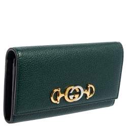 Gucci Green Leather Zumi Wallet