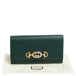 Gucci Green Leather Zumi Wallet
