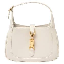 Gucci Jackie 1961 Small Leather Shoulder Bag in White - Gucci
