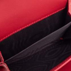 Pre Owned   محفظة مضغوطة غوتشي سيلفي جلد أحمر