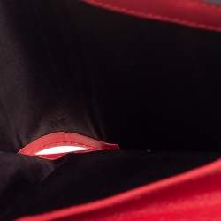 Pre Owned   محفظة مضغوطة غوتشي سيلفي جلد أحمر