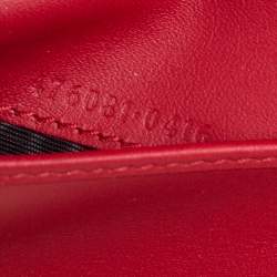 Pre Owned   محفظة مضغوطة غوتشي سيلفي جلد أحمر