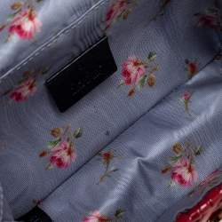 مملوكة مسبقًا حقيبة كتف غوتشي لينيا كيستينو جلد لامع أحمر لامع/أخضر