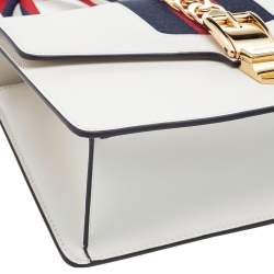 Pre Owned حقيبة كتف غوتشي سيلفي جلد أبيض صغيرة