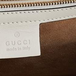 Pre Owned حقيبة كتف غوتشي سيلفي جلد أبيض صغيرة