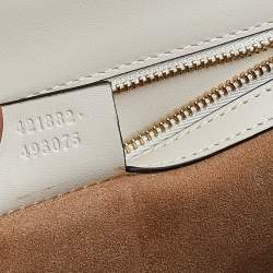 Pre Owned حقيبة كتف غوتشي سيلفي جلد أبيض صغيرة