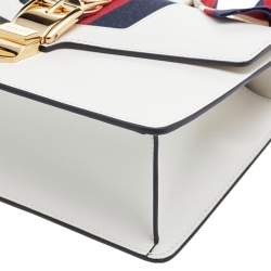 Pre Owned حقيبة كتف غوتشي سيلفي جلد أبيض صغيرة