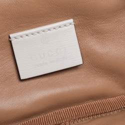 Pre Owned Gucci Off Whie Leather Trapuntata Crossbody Bag