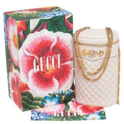 Pre Owned Gucci Off Whie Leather Trapuntata Crossbody Bag