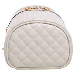 Pre Owned Gucci Off Whie Leather Trapuntata Crossbody Bag