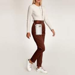 Pre Owned Gucci Off Whie Leather Trapuntata Crossbody Bag