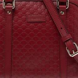 مملوكة مسبقًا حقيبة ميني دوم غوتشي  جلد ميكروغوتشيسيما أحمر