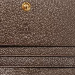 Gucci Beige/Brown GG Supreme Canvas and Leather Ophidia Web Compact Wallet