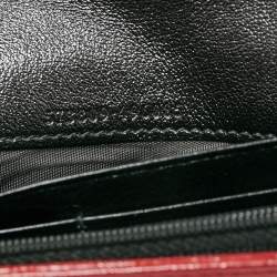 Gucci Tricolor Diagonal Quilt Leather GG Marmont Torchon Wallet