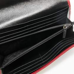 Gucci Tricolor Diagonal Quilt Leather GG Marmont Torchon Wallet