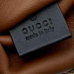 Pre Owned Gucci Brown/Black Suede And Patent Leather Large Rajah Tote