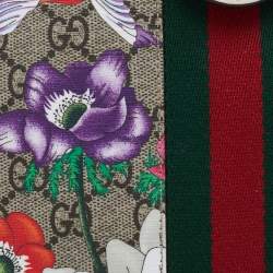 Pre Owned Gucci Multicolor GG Supreme Canvas And Leather Small Ophidia Flora Dome Bag